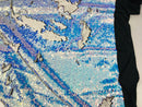 Two Tone Reversible - Blue / White - 2 Way Stretch Iridescent Shiny Sequins Fabric By The Yard