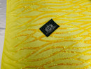 Wavy Line Sequins - Yellow - 4 Way Stretch Iridescent Pattern with Net Design Fashion Fabric