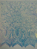 Royalty Sequin Fabric -  4 Way Stretch Royalty Mermaid Design - Pick Color - 25 Yards Roll