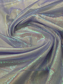 Crushed Organza - Iridescent Lilac - 45" Sheer Crushed Organza Fabric Sold By Yard