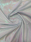 Crushed Organza - Iridescent Mint - 45" Sheer Crushed Organza Fabric Sold By Yard