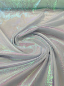 Crushed Organza - Iridescent Mint - 45" Sheer Crushed Organza Fabric Sold By Yard