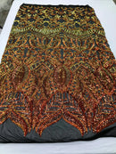 Royalty Sequin Fabric -  4 Way Stretch Royalty Mermaid Design - Pick Color - 25 Yards Roll