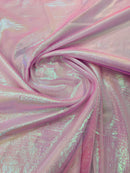 Crushed Organza - Iridescent Pink - 45" Sheer Crushed Organza Fabric Sold By Yard