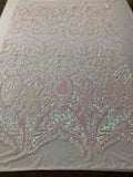 Royalty Sequin Fabric -  4 Way Stretch Royalty Mermaid Design - Pick Color - 25 Yards Roll