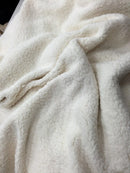 Lamb Wool Duster - Ivory - Cuddle Minky Sherpa Blanket Fabric Sold By Yard