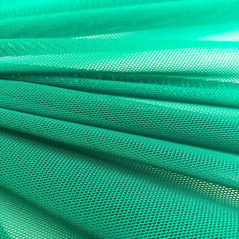 Power Mesh Fabric - Jade - Nylon Lycra Spandex 4 Way Stretch Fabric  58"/60" By Yard