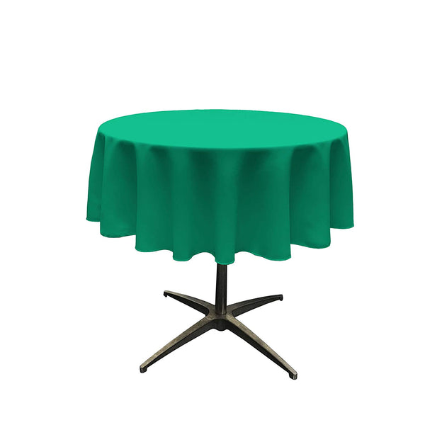 Round Tablecloth - Jade - Round Banquet Polyester Cloth, Wrinkle Resist Quality (Pick Size)