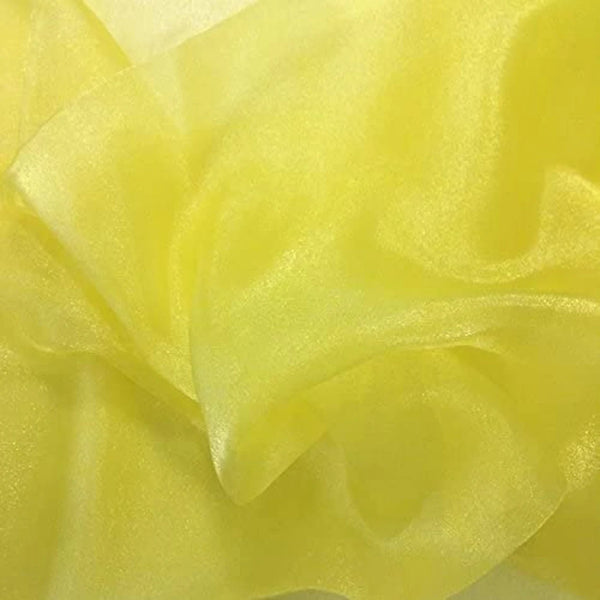 Organza Sparkle - Lemon - Crystal Sheer Fabric for Fashion, Crafts, Decorations 60" by Yard