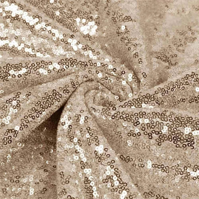 Mini Glitz Sequins - Shiny Sequins Embroidered on Mesh Fabric - Pick Color - 30 Yard Roll