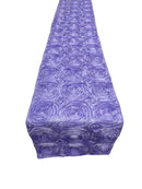 Satin Rosette Table Runner - Lilac - 12" x 90" Floral Design Event Decor Table Runner
