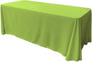 90" Solid Tablecloth - Lime Green  - Polyester Poplin Rectangular Full Table Cover (Pick Size)