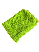 4 Way Stretch Fabric - Lime Green - Sequins Design on Spandex Mesh Fashion Fabric