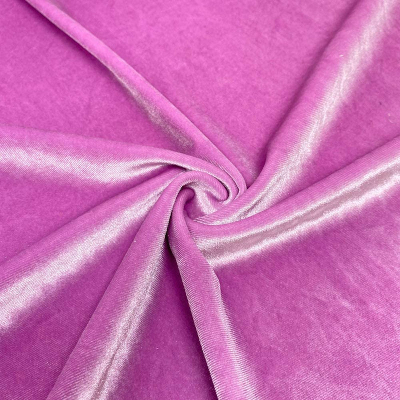 Velvet Stretch Fabric - Lavender - Spandex Stretch Velvet Fabric 60'' Wide Sold By Yard