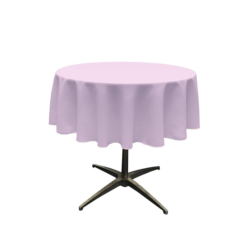 Round Tablecloth - Lilac - Round Banquet Polyester Cloth, Wrinkle Resist Quality (Pick Size)
