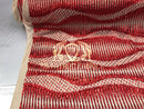 4 Way Stretch - Red - Horizontal Line Design Sequins On Stretch Mesh By The Yard