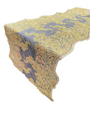 14" Metallic Floral Design Lace Table Runner - Gold - Event Table Decor Runner Sold By Yard