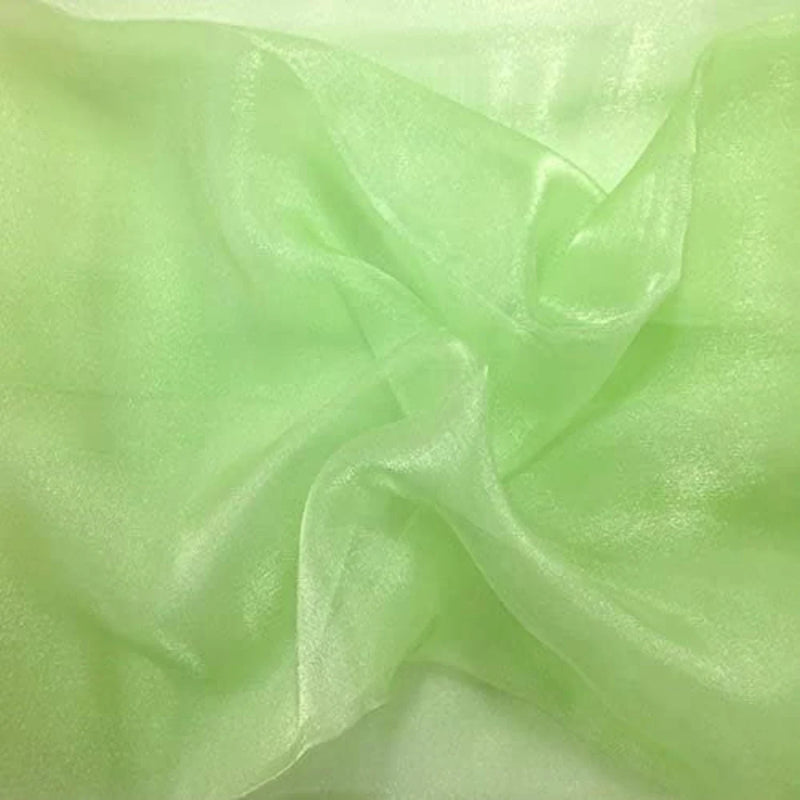 Organza Sparkle - Mint - Crystal Sheer Fabric for Fashion, Crafts, Decorations 60" by Yard