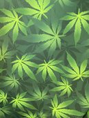 Leaf Plant Print Fabrics Blue Green On Lycra Spandex Fabric Print Fabric Sold By Yard