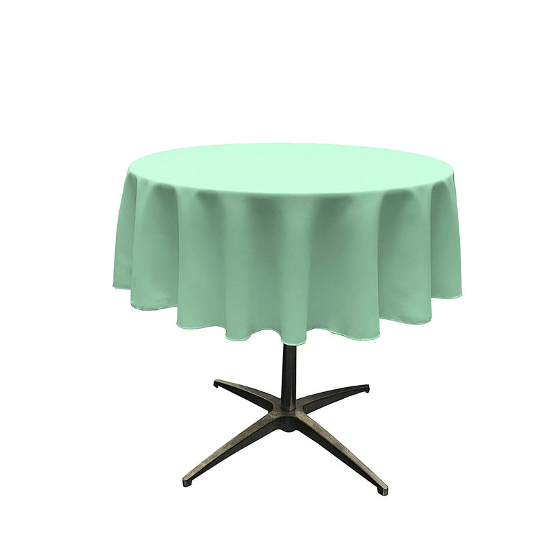 Round Tablecloth - Mint - Round Banquet Polyester Cloth, Wrinkle Resist Quality (Pick Size)