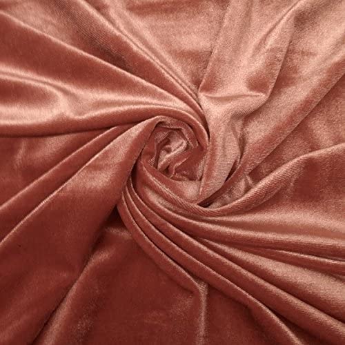 Velvet Stretch Fabric - Mocha - Spandex Stretch Velvet Fabric 60'' Wide Sold By Yard