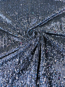 Stretch Velvet Sequins Fabric - Navy Blue - Velvet Sequins 2 Way Stretch 58/60” By Yard