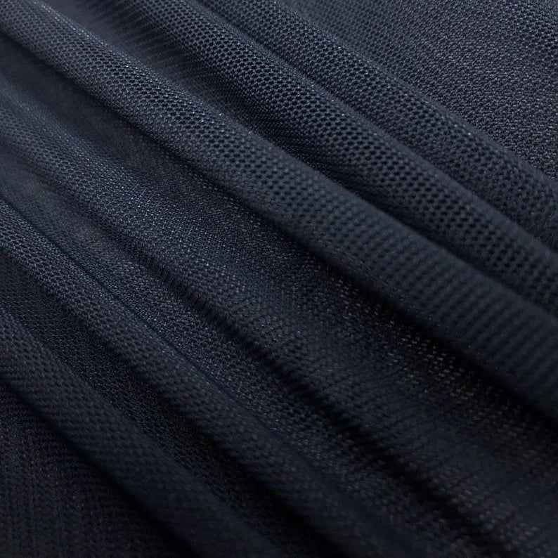 Power Mesh Fabric - Navy Blue - Nylon Lycra Spandex 4 Way Stretch Fabric  58"/60" By Yard