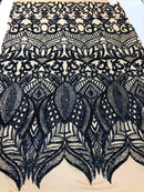 Royalty Sequin Fabric -  4 Way Stretch Royalty Mermaid Design - Pick Color - 25 Yards Roll