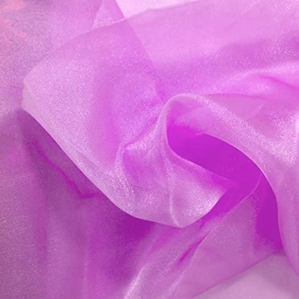 Organza Sparkle - Orchid - Crystal Sheer Fabric for Fashion, Crafts, Decorations 60" by Yard