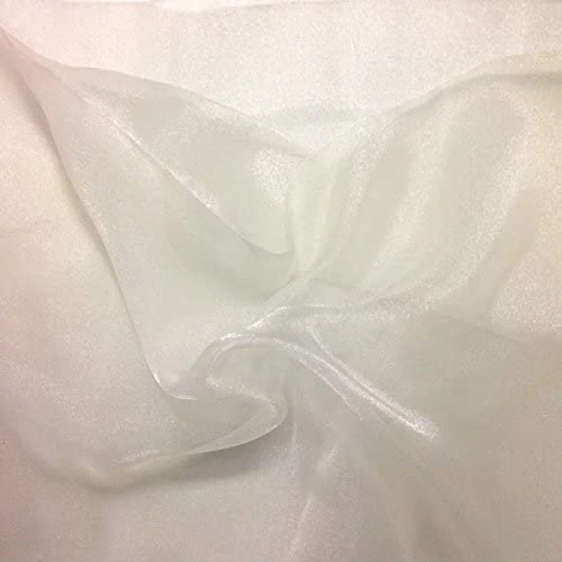 Organza Sparkle - Off-White - Crystal Sheer Fabric for Fashion, Crafts, Decorations 60" by Yard
