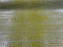 Alligator Embossed Vinyl Leather Fabric - Different Colors - Sold By The Yard