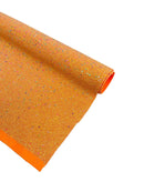 Stardust Glitter Vinyl - Orange Iridescent - 54" Wide Crafting Glitter Vinyl Fabric Sold By The Yard