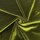 Velvet Stretch Fabric - Olive - Spandex Stretch Velvet Fabric 60'' Wide Sold By Yard