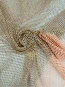 Fish Net Spandex Rhinestone Fabric - Spandex Fish Net Rhinestones Fabric - 15 Yard Roll