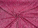 Velvet Stretch Sequins - 2 Way Stretch Sequins on Velvet Fabric 58/60” - Pick Color - 30 Yard Roll