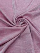 Shimmer Glitter Fabric - Pink - Luxury Sparkle Stretch Solid Fabric Sold By Yard