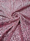 Stretch Velvet Sequins Fabric - Pink - Velvet Sequins 2 Way Stretch 58/60” By Yard