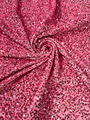 Stretch Velvet Sequins Fabric - Pink - Velvet Sequins 2 Way Stretch 58/60” By Yard