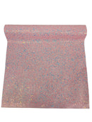 Chunky Glitter Vinyl - Pink Iridescent - 54" Wide Crafting Glitter Vinyl Fabric Sold By The Yard