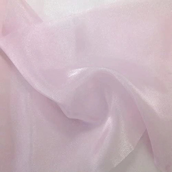 Organza Sparkle - Pink - Crystal Sheer Fabric for Fashion, Crafts, Decorations 60" by Yard