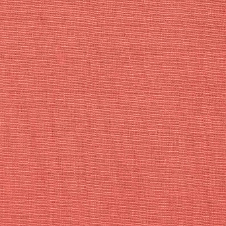 Solid Poly Cotton - Coral - Solid Color Fabric Broadcloth 58"/ 60" Wide By The Yard