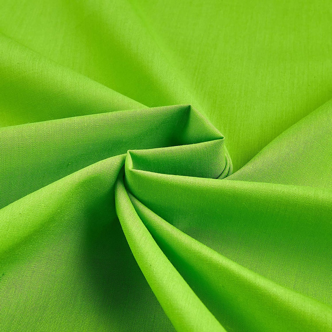 Solid Poly Cotton Lime Green Solid Color Fabric Broadcloth 58 60 2771