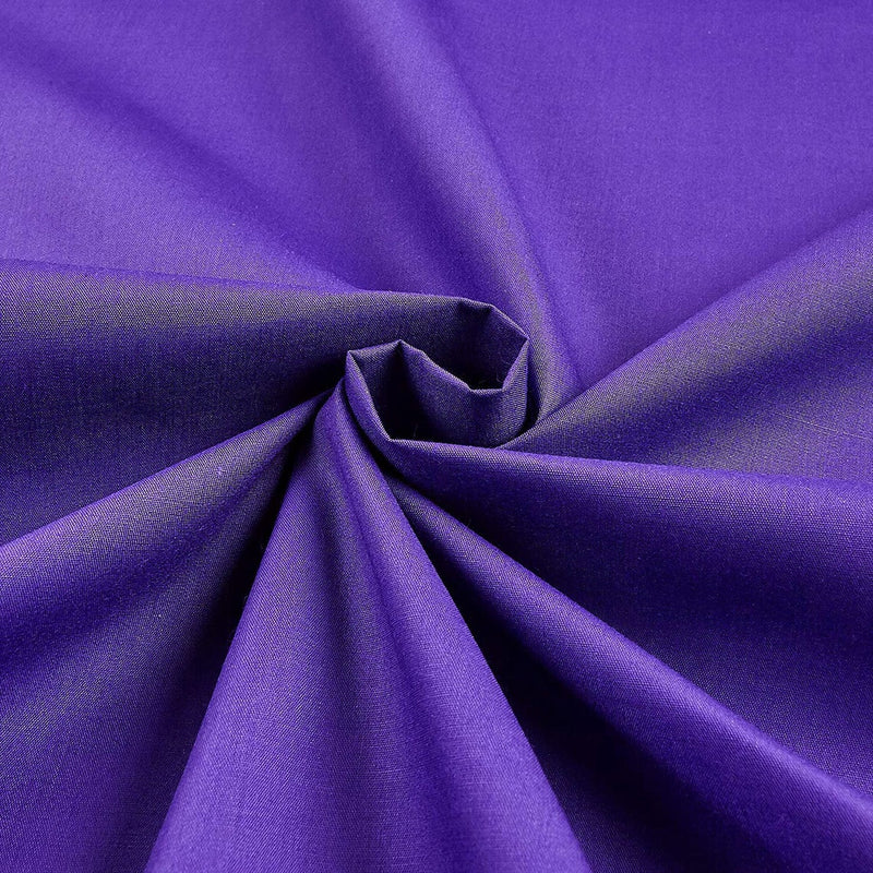 Solid Poly Cotton - Purple - Solid Color Fabric Broadcloth 58"/ 60" Wide By The Yard