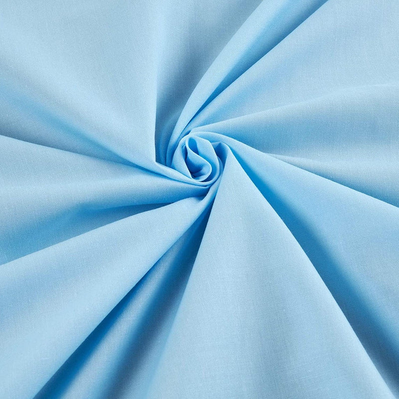 Solid Poly Cotton - Baby Blue - Solid Color Fabric Broadcloth 58"/ 60" Wide By The Yard