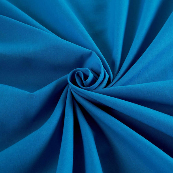 Solid Poly Cotton - Turquoise - Solid Color Fabric Broadcloth 58"/ 60" Wide By The Yard