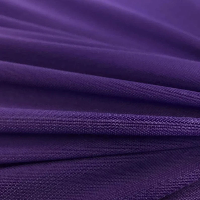 Purple Plum stretch crepe fabric 2 way stretch pebble crepe textured  polyester spandex 150cm 60 inches