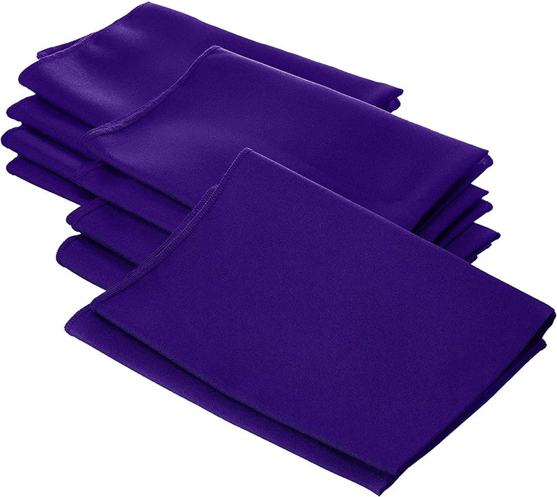 18" x 18" Polyester Poplin Napkins - Purple - Solid Rectangular Polyester Napkins