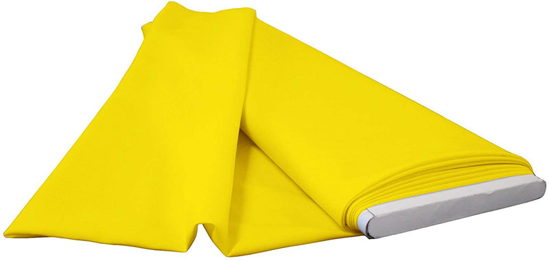 Polyester Poplin - Light Yellow - Flat Fold Solid Color 60" Fabric Bolt By Yard