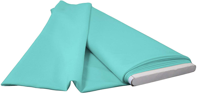 Polyester Poplin - Light Turquoise - Flat Fold Solid Color 60" Fabric Bolt By Yard