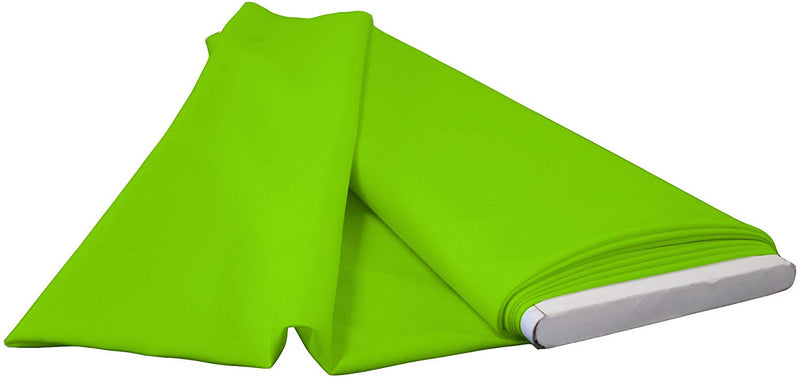 Polyester Poplin - Lime - Flat Fold Solid Color 60" Fabric Bolt By Yard